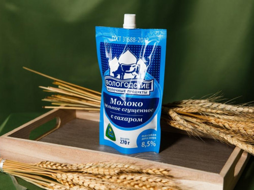Молоко цельное сгущенное с сахаром, м.д.ж. 8,5%, 270 г