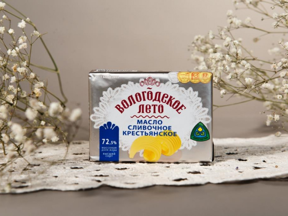 Масло сливочное "Крестьянское", м.д.ж. 72,5%, 300 г